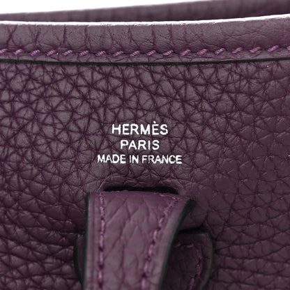 Hermes Taurillon Clemence Amazone Evelyne TPM Cassis Rouge Grenat 6 of 11