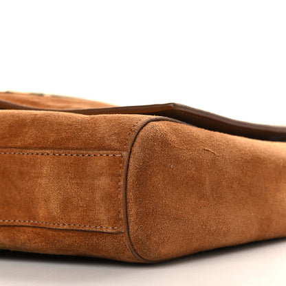 Saint Laurent Smooth Calfskin Suede Medium Reversible Monogram Kate Satchel Light Ochre 8 of 14