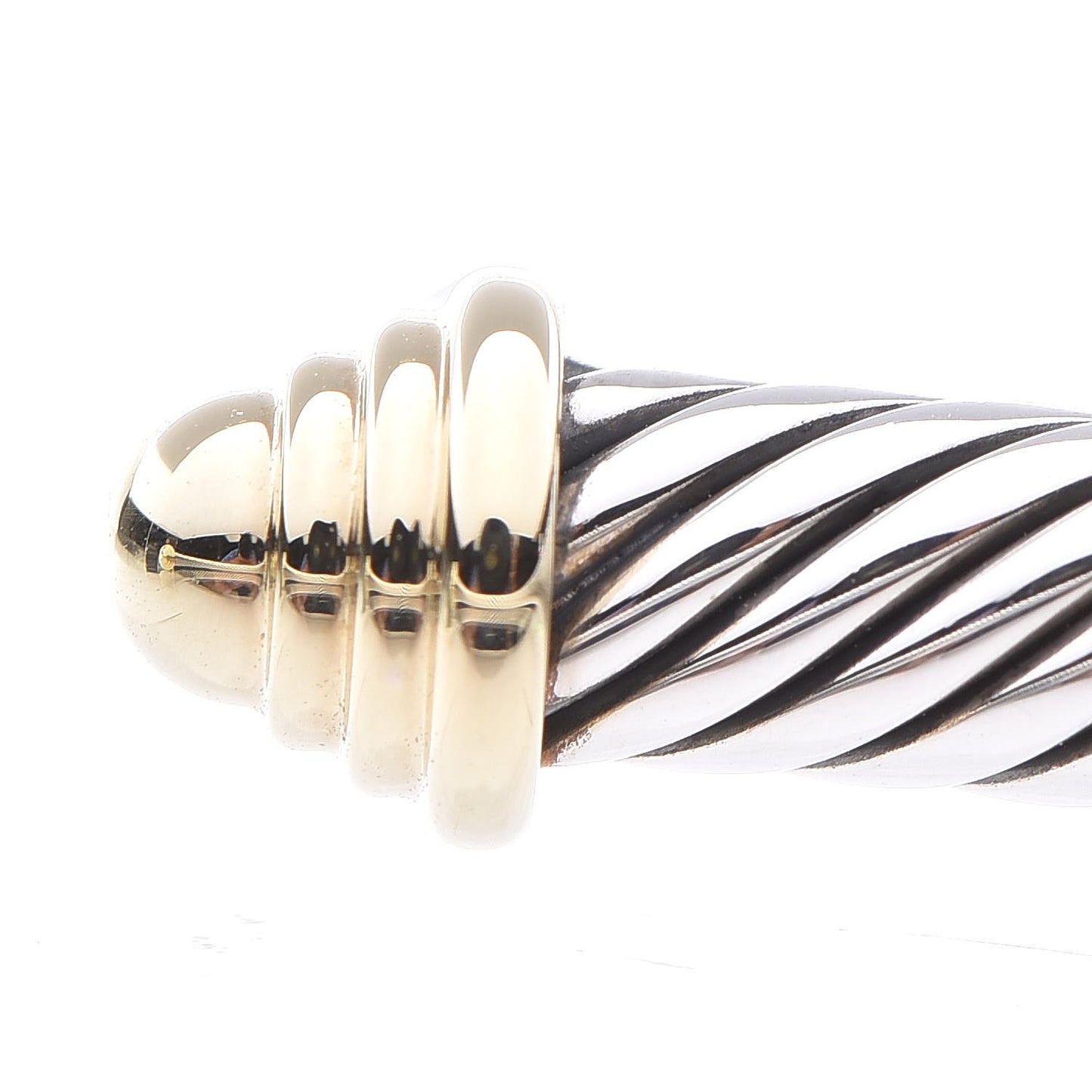 Sterling Silver 14K Yellow Gold 5mm Cable Classics Bracelet