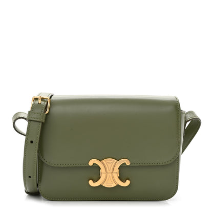 Celine Shiny Calfskin Nano Triomphe Soft Khaki 1 of 12