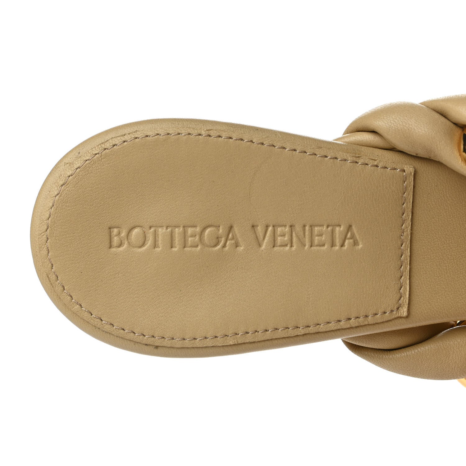 Bottega Veneta Nappa Dot Sandals 38.5 Cane Sugar 6 of 7