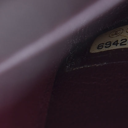 Chanel Iridescent Caviar Quilted Medium Double Flap Burgundy 8 of 9