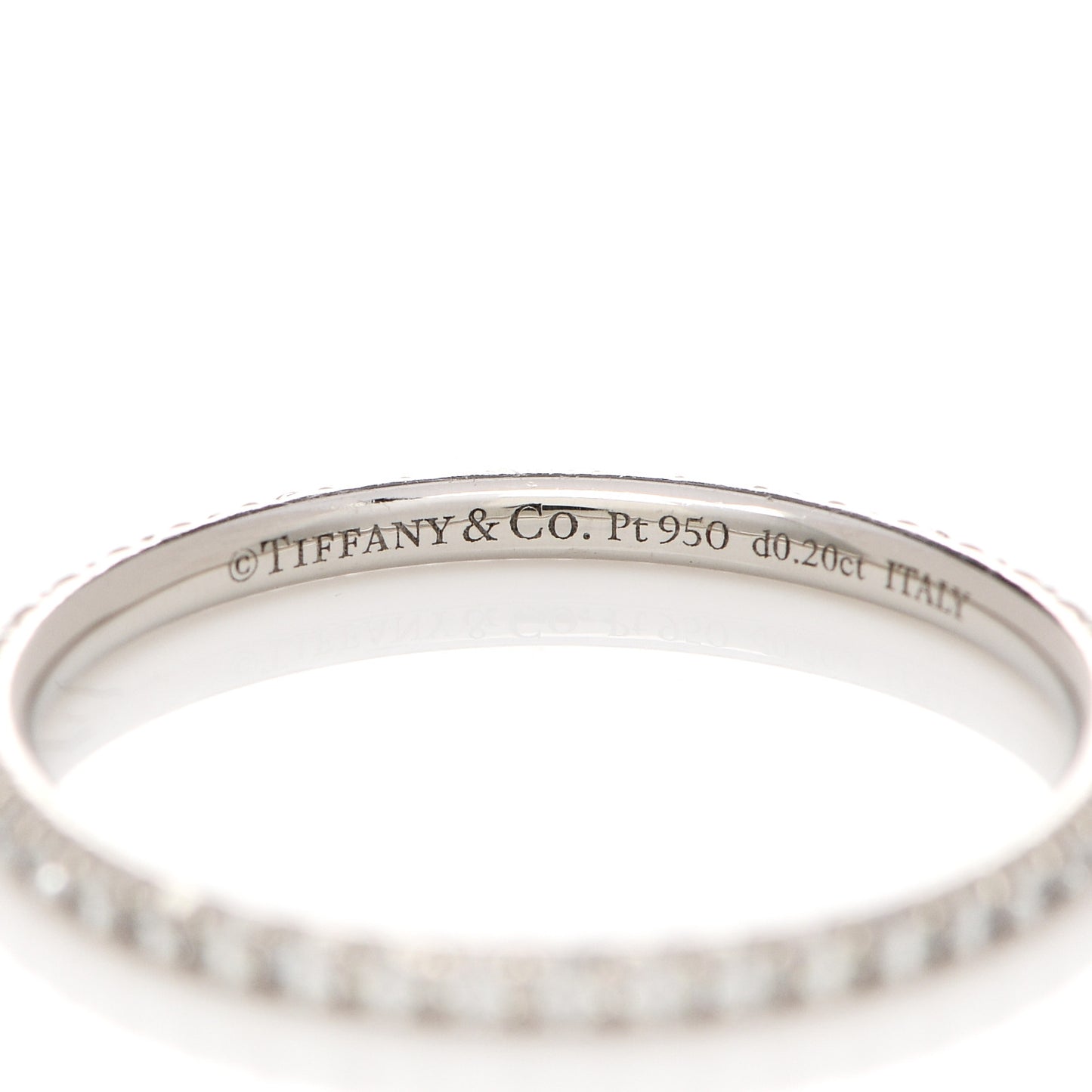 Platinum Diamond Metro Band Ring 52 6