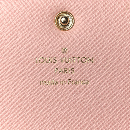 Louis Vuitton Damier Azur Emilie Wallet Rose Ballerine 6 of 7
