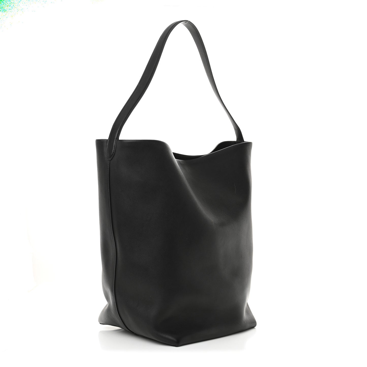 Polished Saddle Calfskin Large N/S Park Tote Black