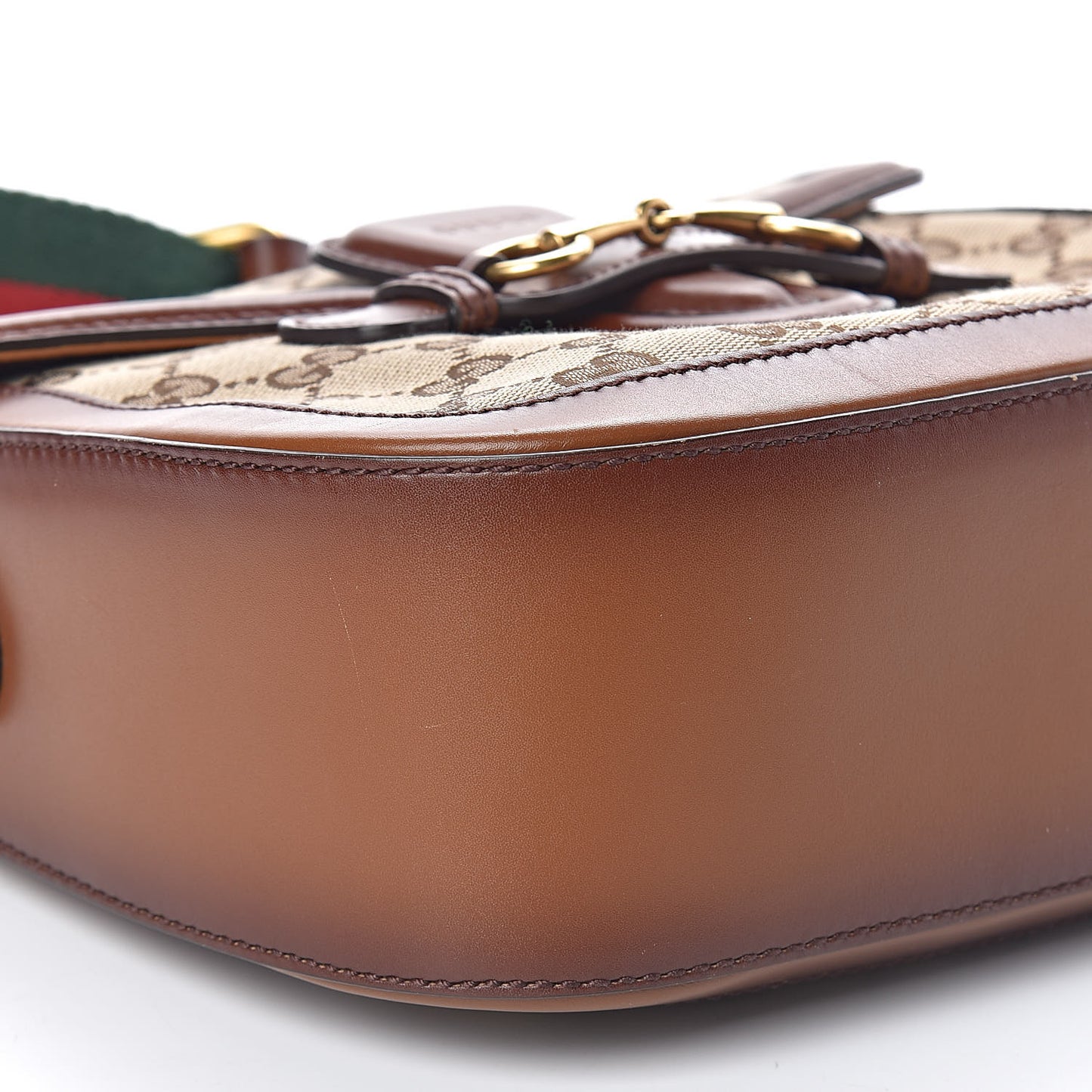 Monogram Medium Lady Web Shoulder Bag Beige Cuir