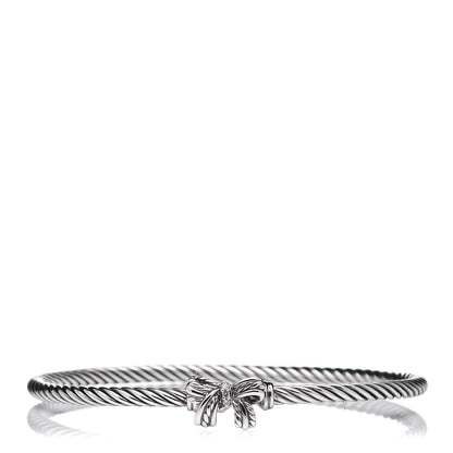 David Yurman Sterling Silver Diamond Bow Cable Collectibles Bracelet 1 of 4