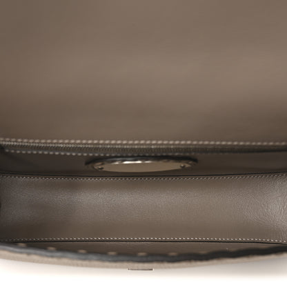 Fendi Cuoio Roma Sellerissima Nappa Sintetica Tape Stitch Baguette Corda 5 of 9