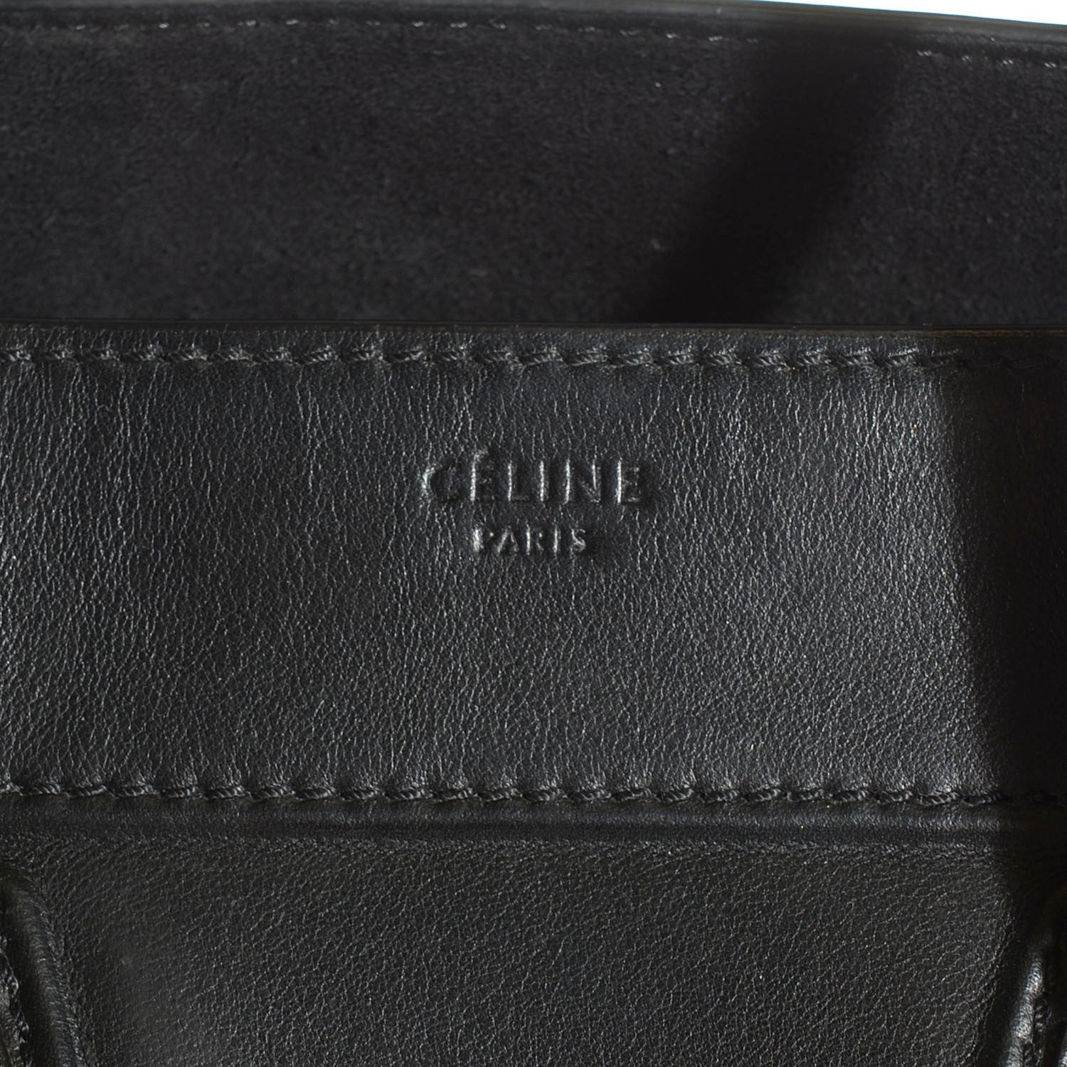 Celine Calfskin Medium Phantom Luggage Black 6 of 9