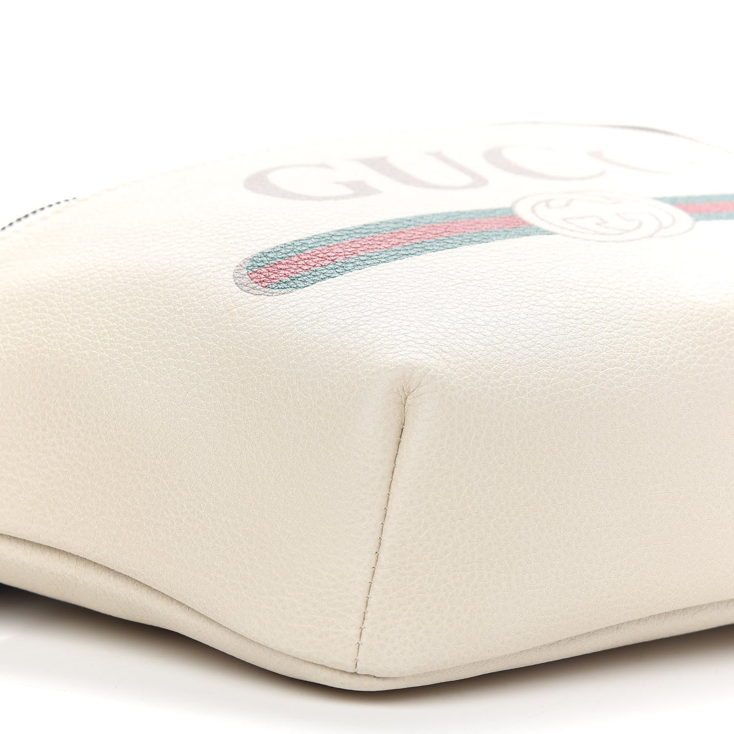 Gucci Grained Calfskin Logo Belt Bag White 8 of 9