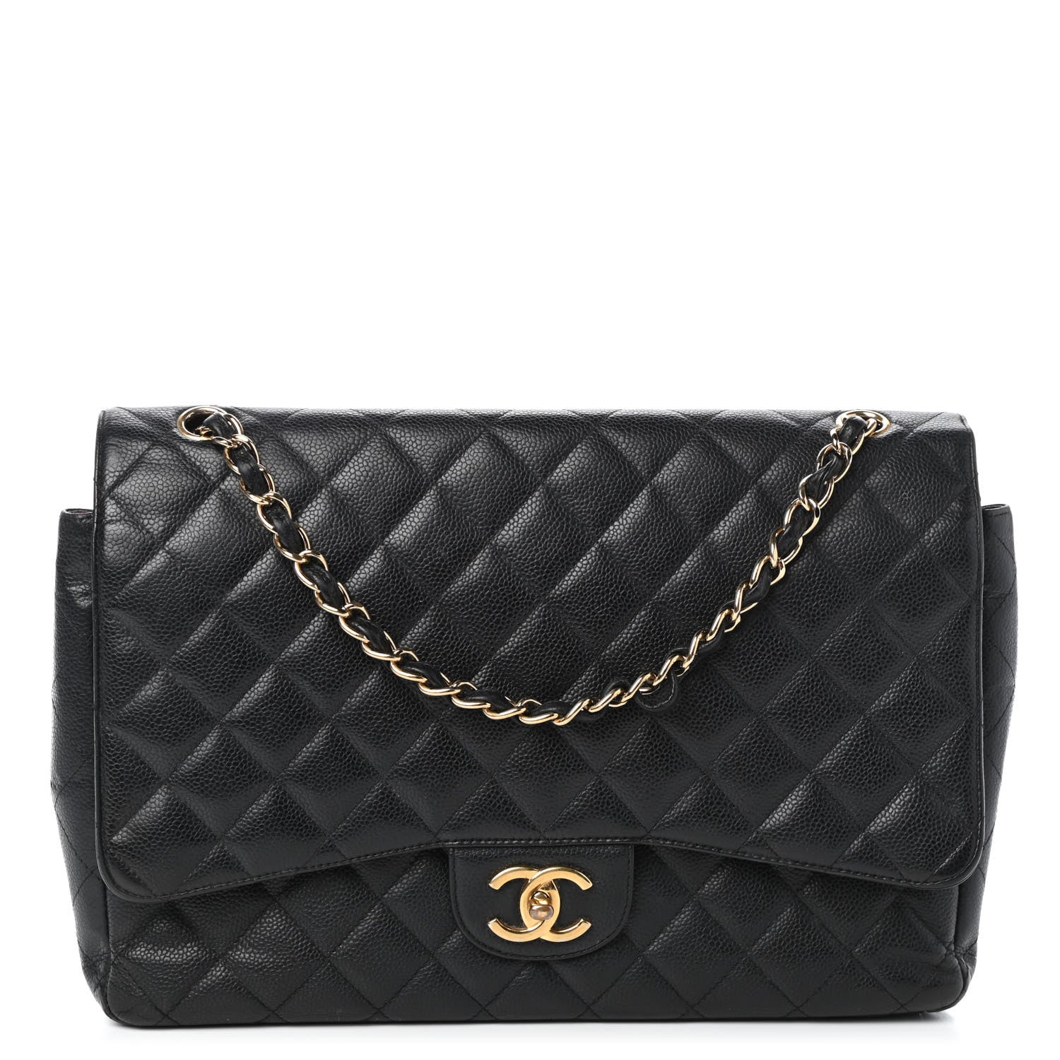 Chanel Caviar Quilted Maxi Double Flap Black 1 of 10