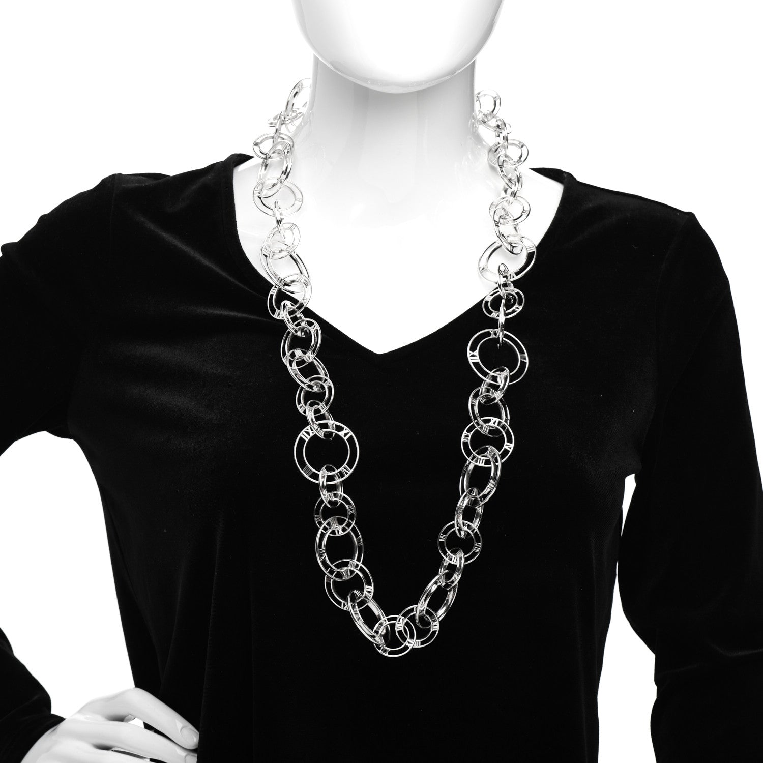 Tiffany Sterling Silver Atlas Link Necklace 2 of 5