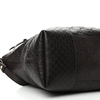 Gucci Guccissima Medium Bree Foldover Tote Chocolate 6 of 9