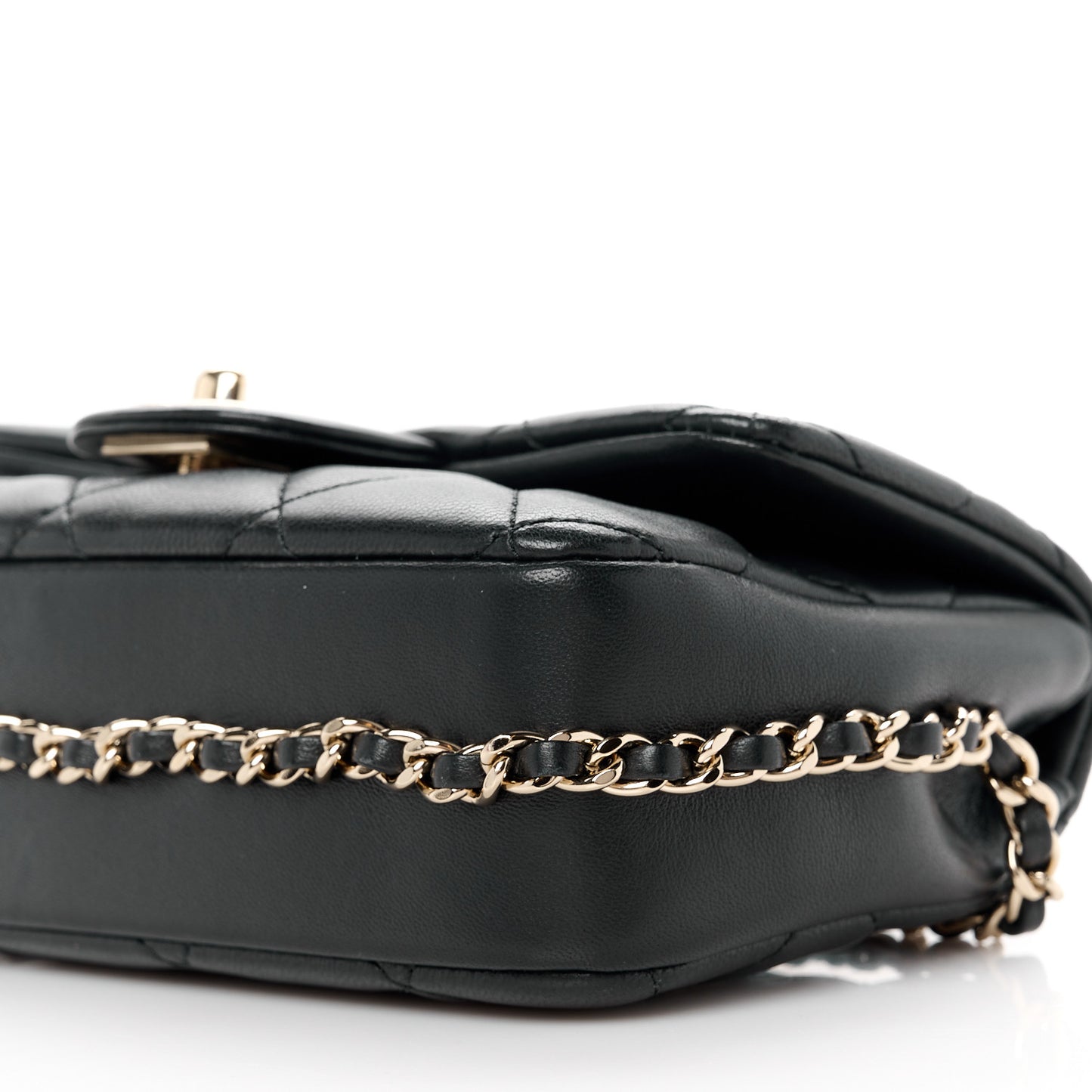 Lambskin Quilted Mini My Precious Flap Black