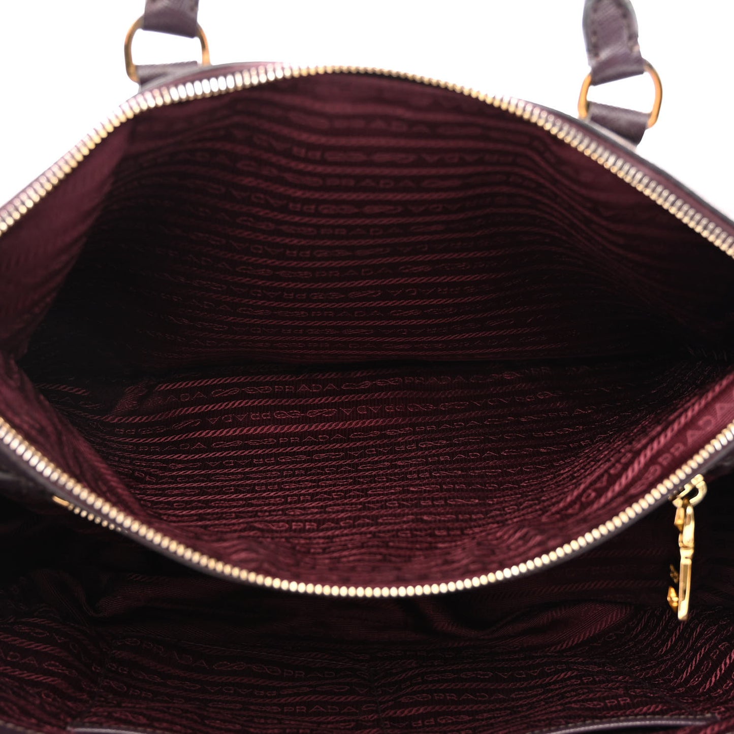 Saffiano Large Galleria Double Zip Tote Bordeaux