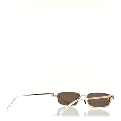 Gucci Metal Rectangular Frame Sunglasses GG1278S Brown Gold 4 of 8