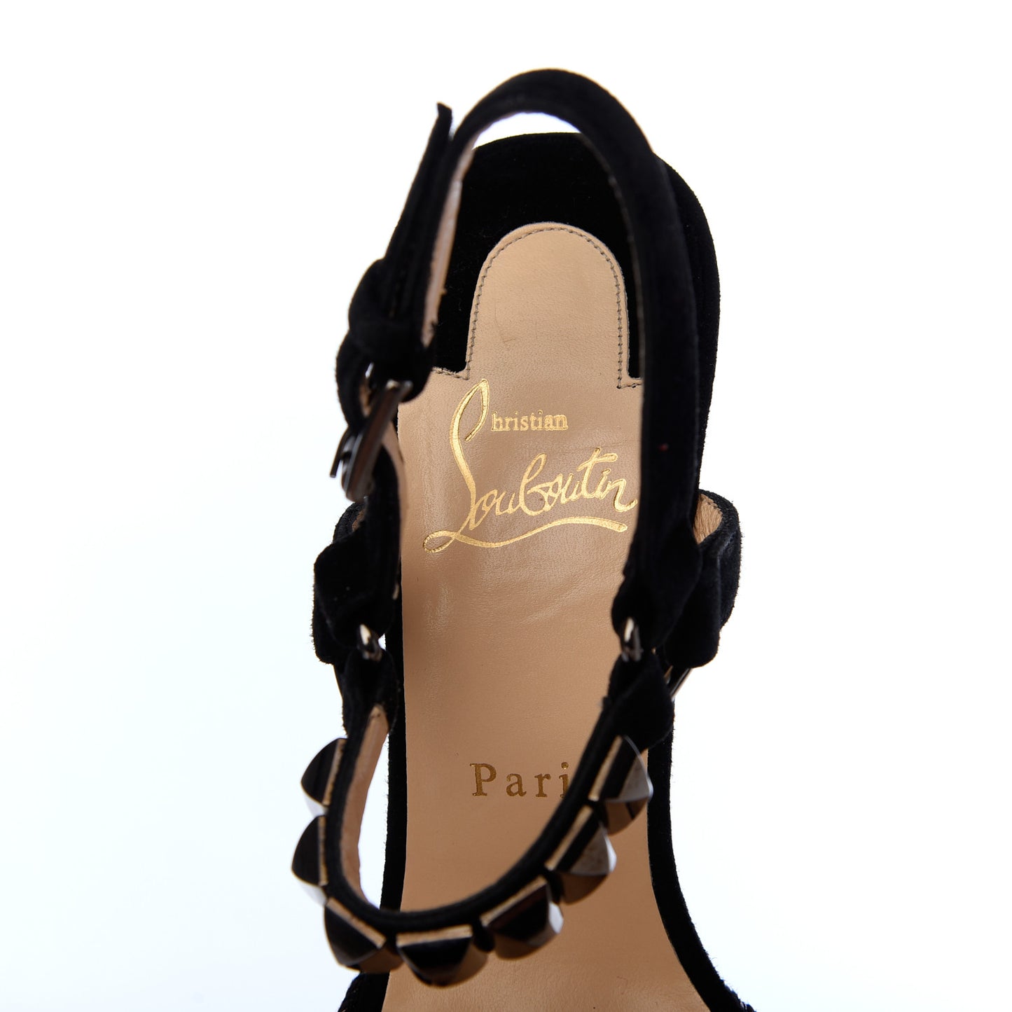 Calfskin Suede Cataclou 140 Wedge Sandals 37 Black Dark Gun