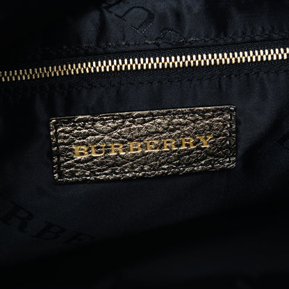 Burberry Metallic Grained Calfskin Medium Hobo Gold 6 of 8