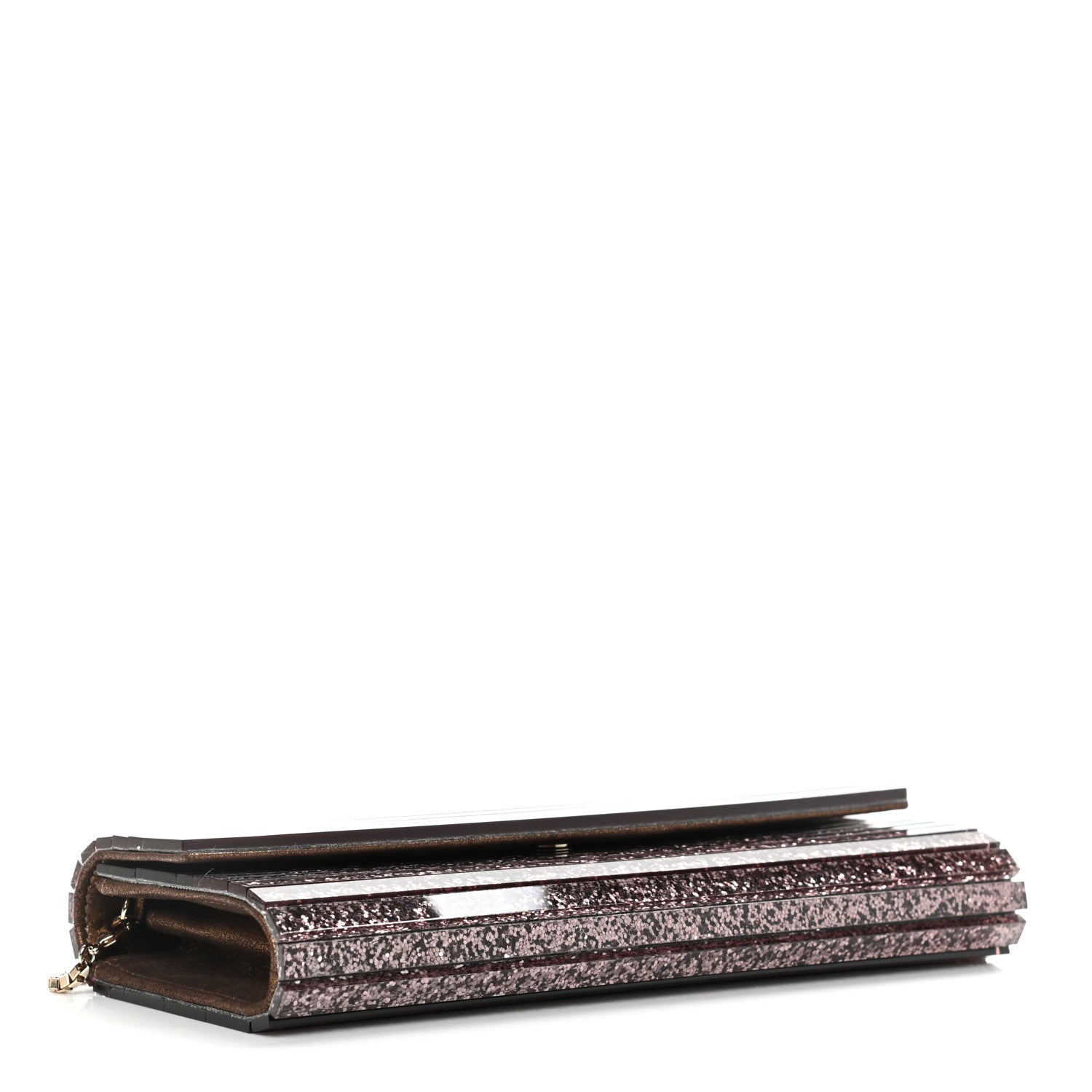 Jimmy Choo Acrylic Glitter Sweetie Clutch Dark Gold 4 of 11