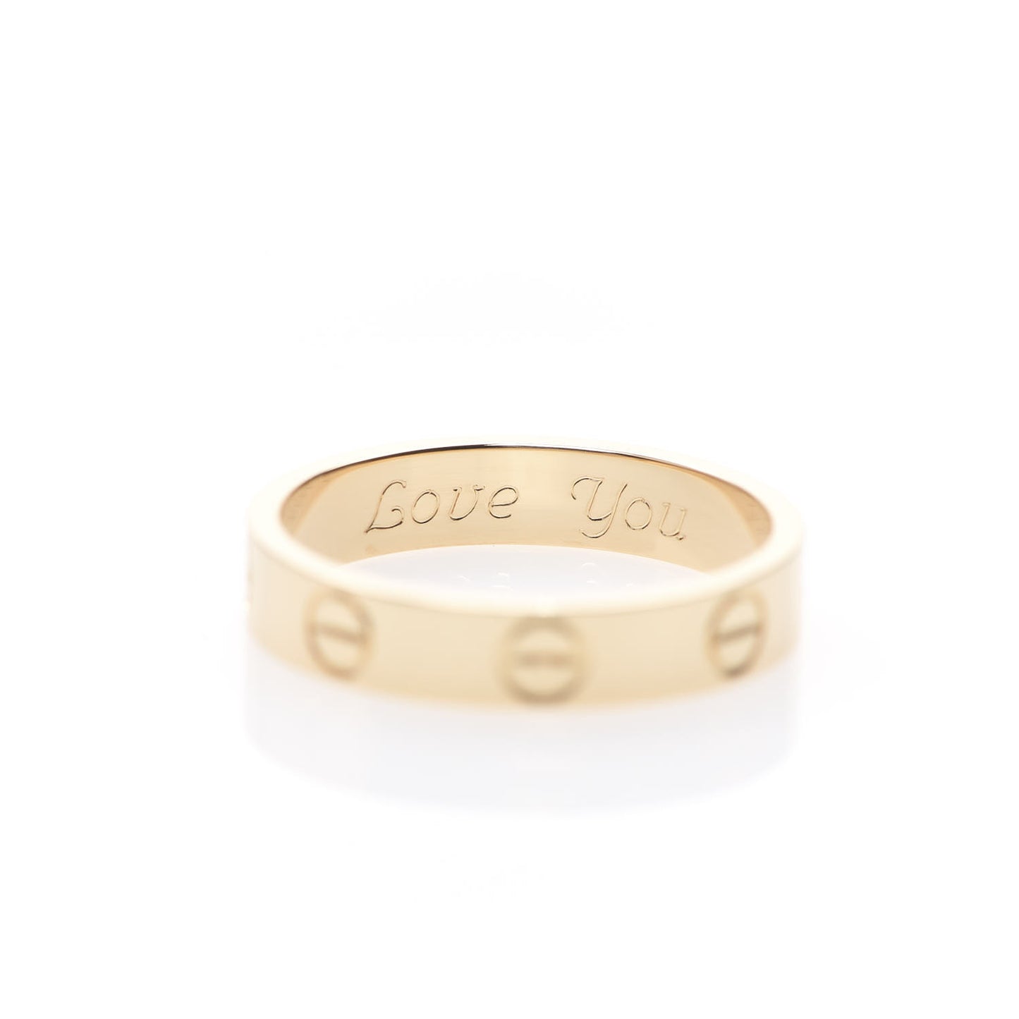 18K Yellow Gold 3.5mm LOVE Wedding Band Ring 50 5.25