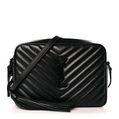 Saint Laurent Calfskin Matelasse Monogram Monochrome Lou Camera Bag Black 1 of 9