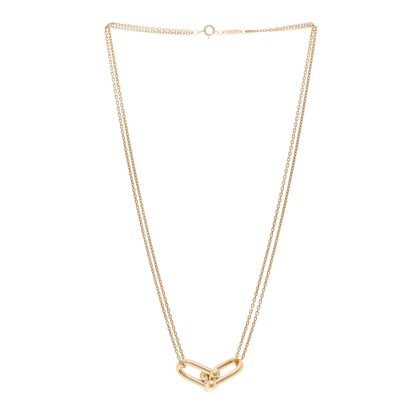 18K Yellow Gold HardWear Double Link Pendant Necklace