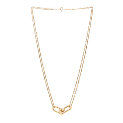 Tiffany 18K Yellow Gold HardWear Double Link Pendant Necklace 3 of 5