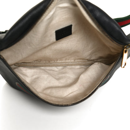 Gucci Grained Calfskin Logo Belt Bag Black 5 of 11