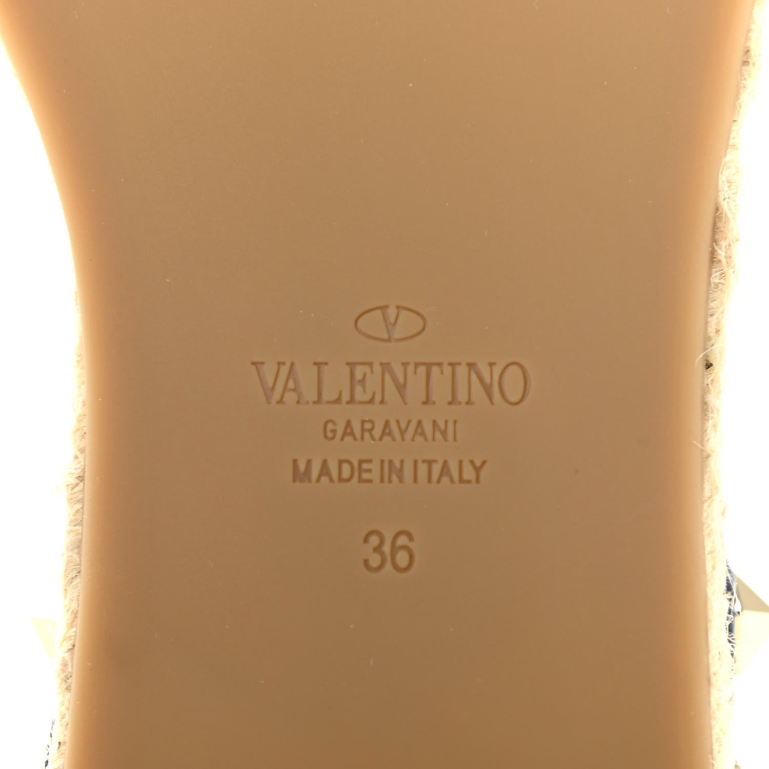 Valentino Garavani Grained Calfskin Rockstud Ankle Strap Espadrille Flat Sandals 36 Baltique 12 of 18