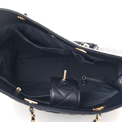 Chanel Caviar Quilted Large CC Shopping Tote Navy 4 of 8