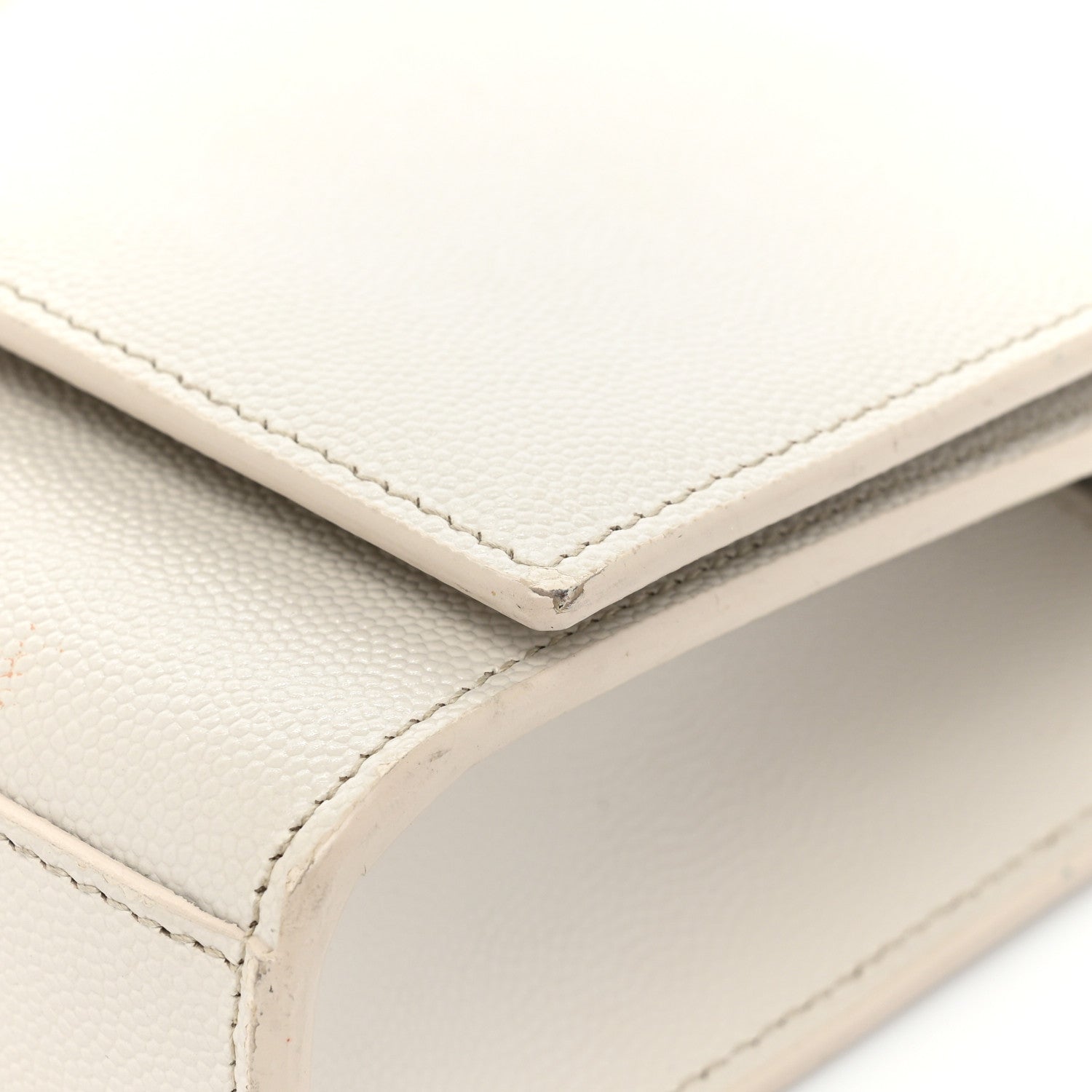 Saint Laurent Grain De Poudre Small Monogram Kate Satchel Icy White 22 of 27