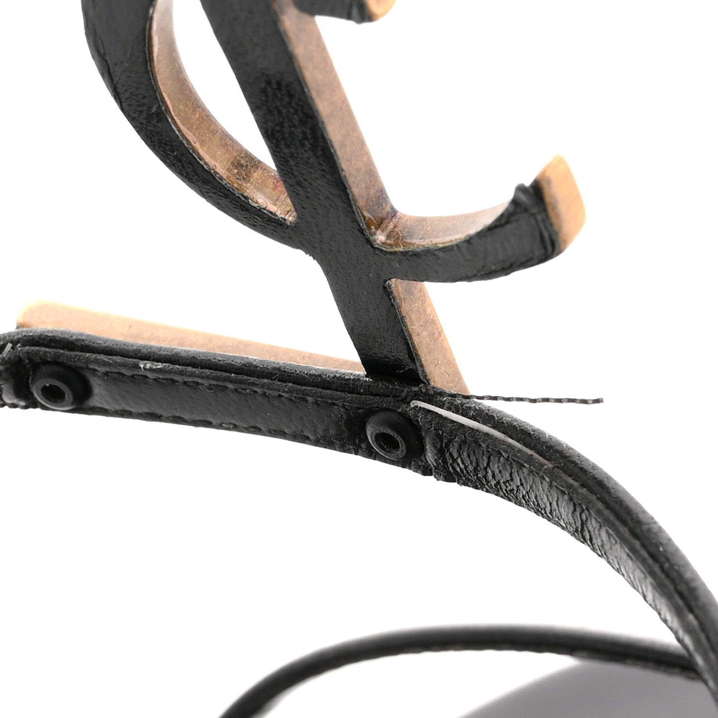 Calfskin Cassandra 100 Ankle Strap Sandals 41 Black