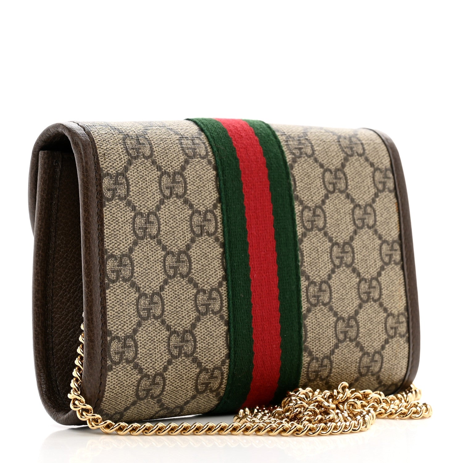 Gucci GG Supreme Monogram Web Mini Rajah Slim Flap Shoulder Bag Beige New Acero 3 of 10