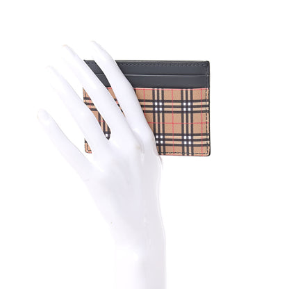 Burberry Mini Vintage Check Calfskin Sandon Card Case Antique Yellow 2 of 8