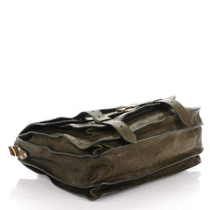Proenza Schouler Lambskin Large PS Satchel Military 4 of 8