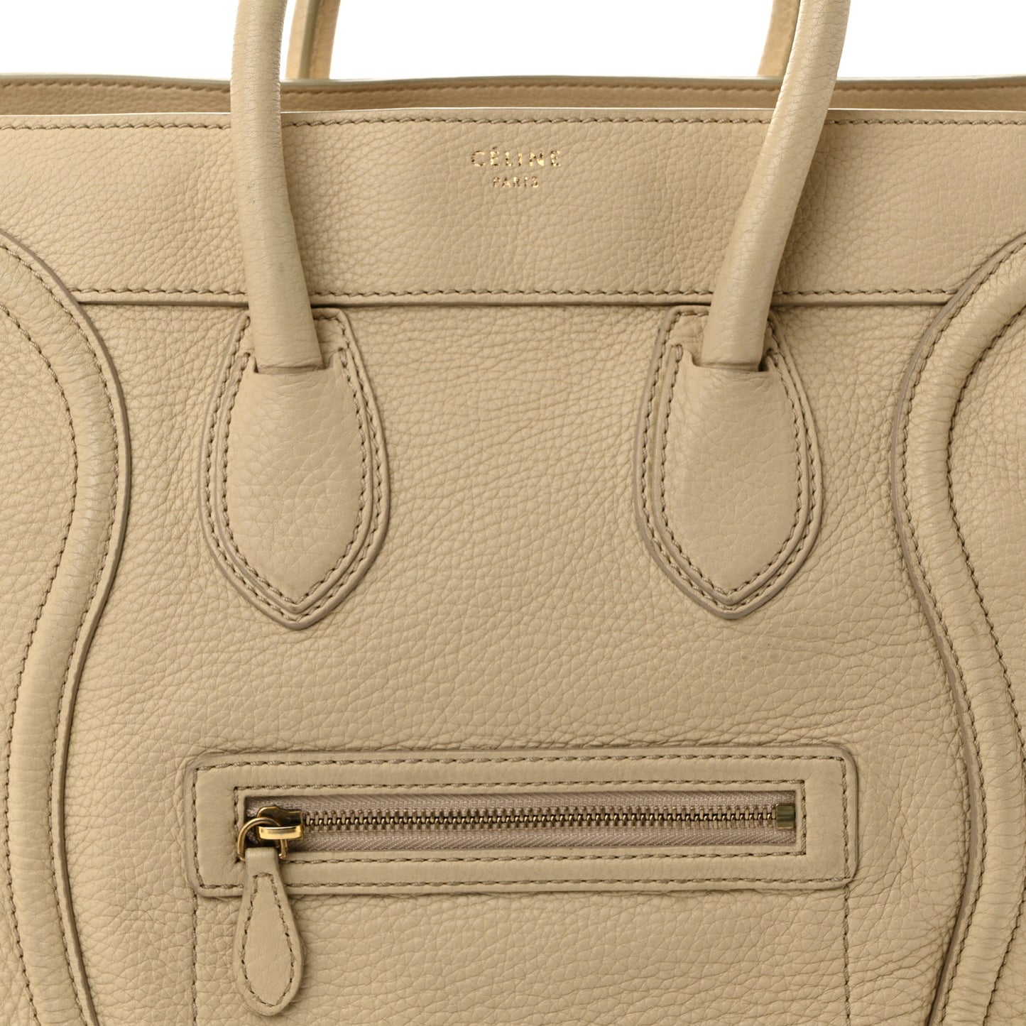 Drummed Calfskin Mini Luggage Dune