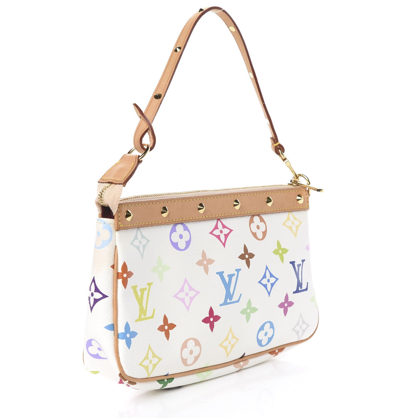 Monogram Multicolor Pochette Accessories White