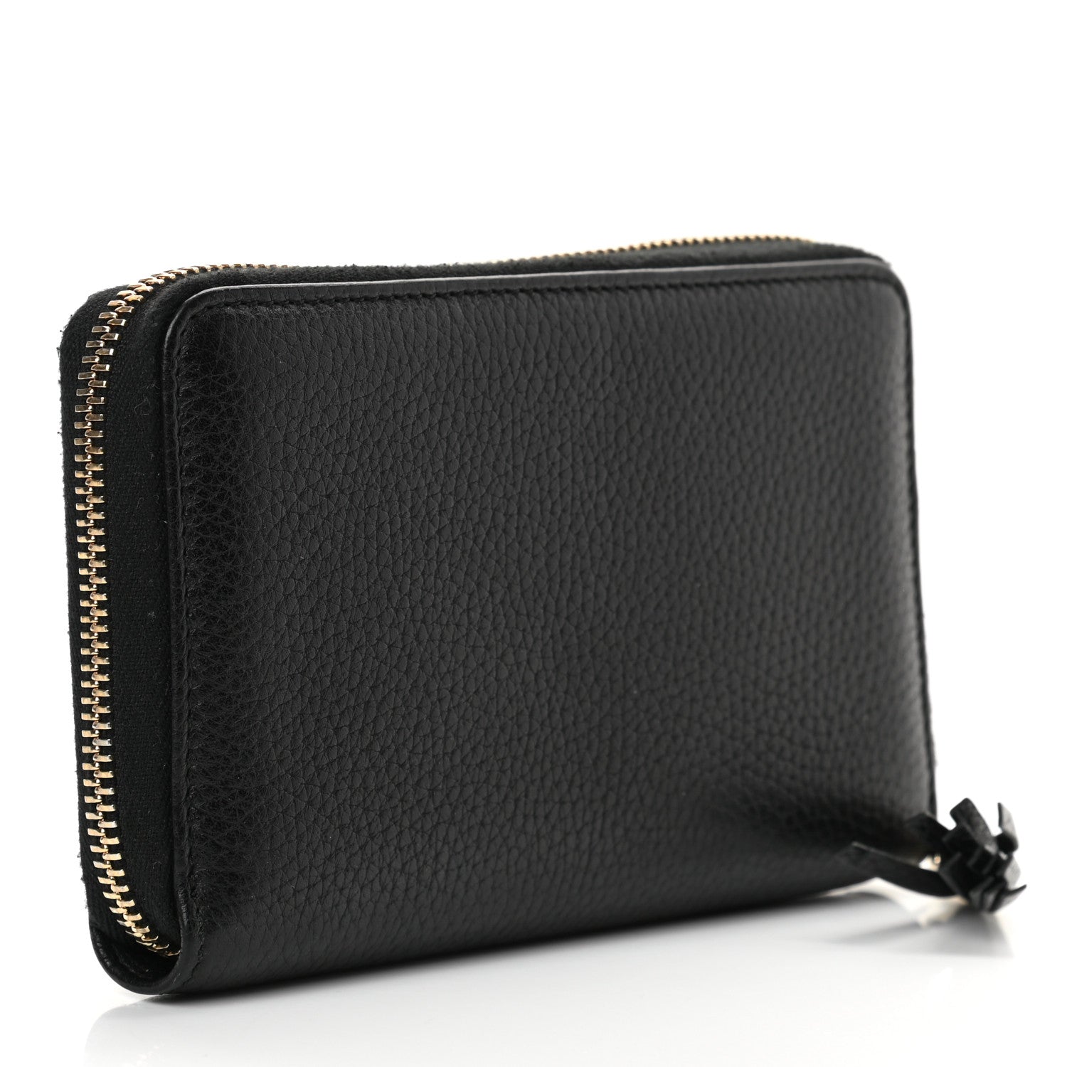 Gucci Pebbled Calfskin Medium Soho Zip Around Wallet Black 4 of 10