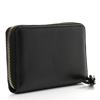 Gucci Pebbled Calfskin Medium Soho Zip Around Wallet Black 4 of 10