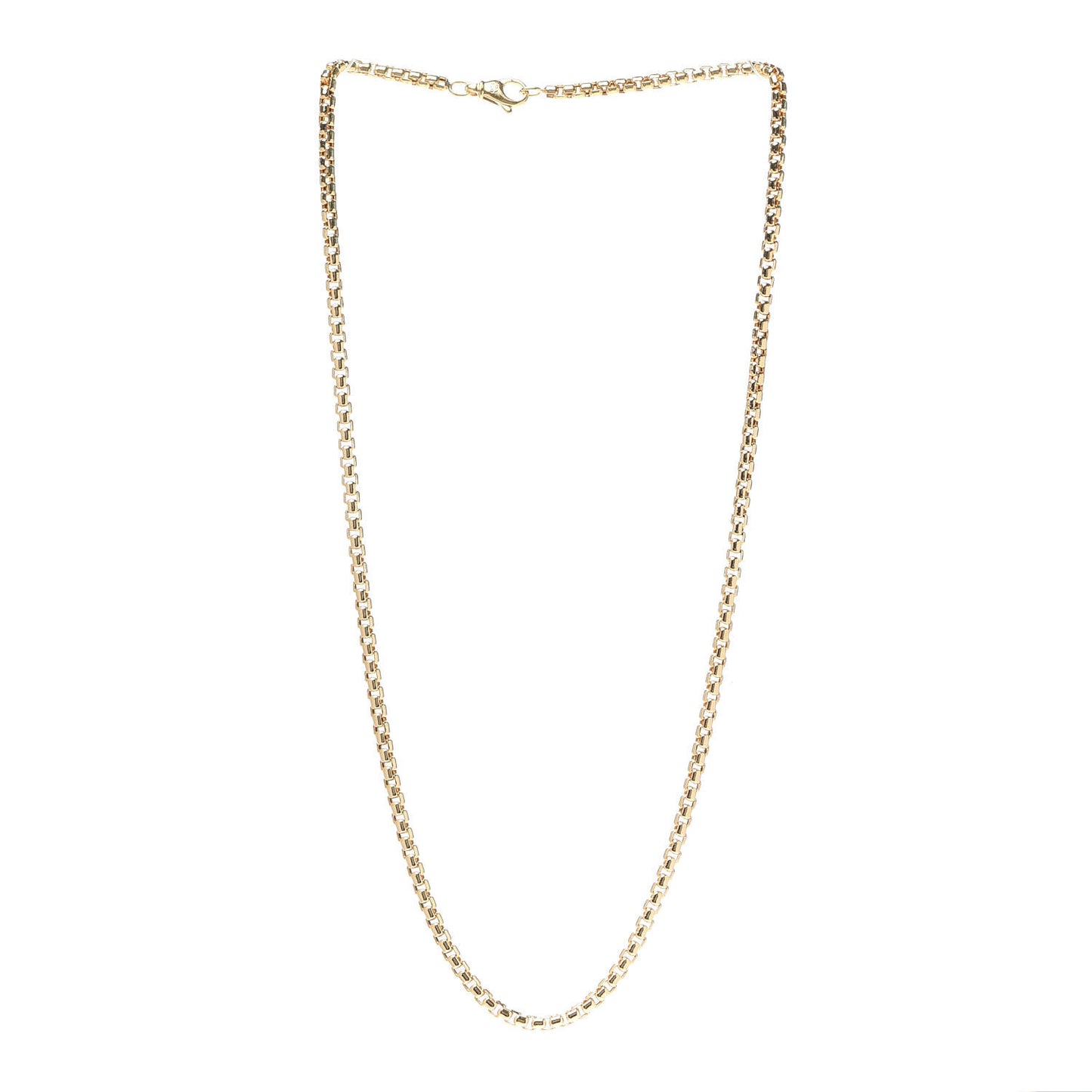 18K Yellow Gold 3.4mm Box Chain Necklace 20"