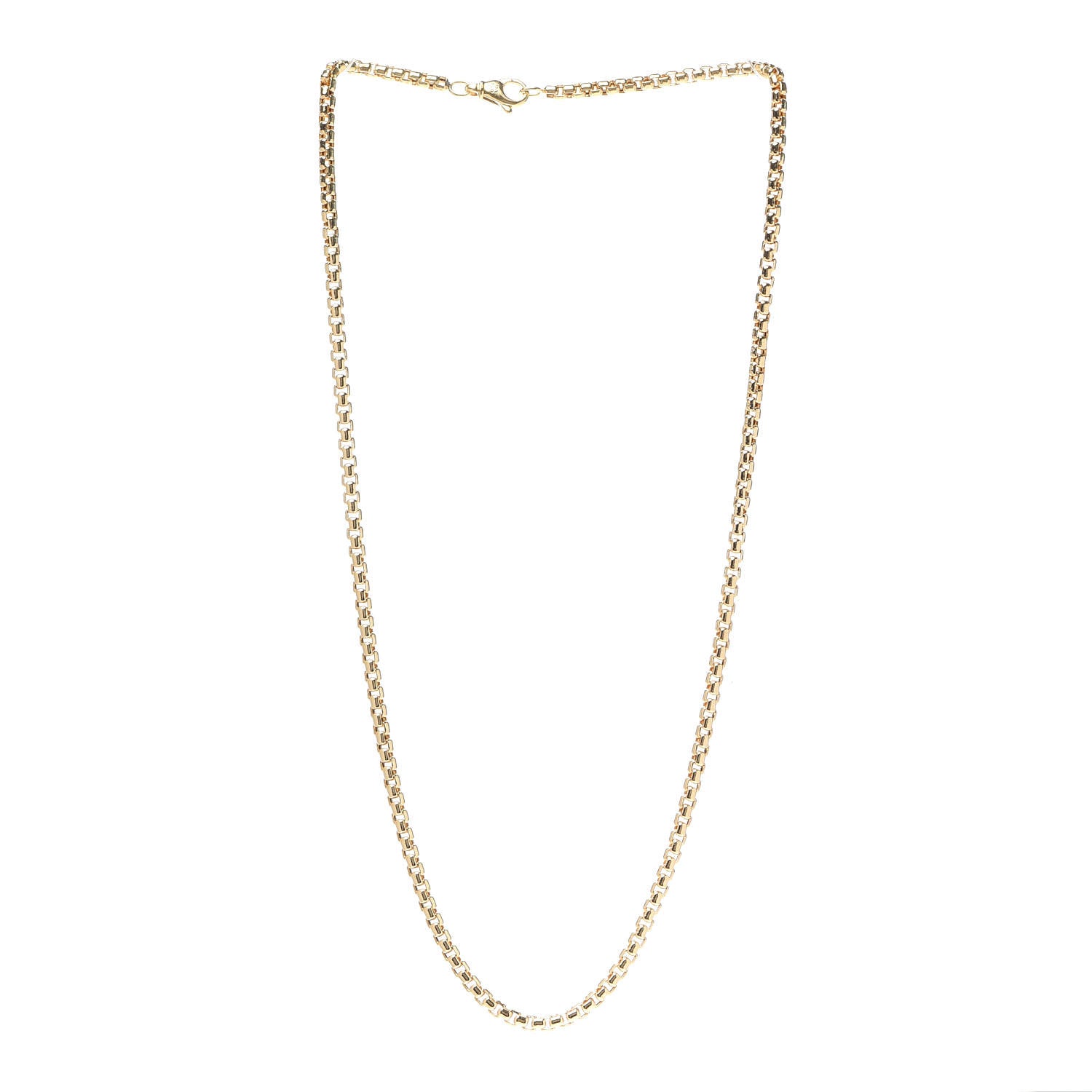 David Yurman 18K Yellow Gold 3.4mm Box Chain Necklace 20" 3 of 5