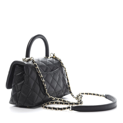 Chanel Caviar Quilted Extra Mini Coco Handle Flap Black 3 of 10