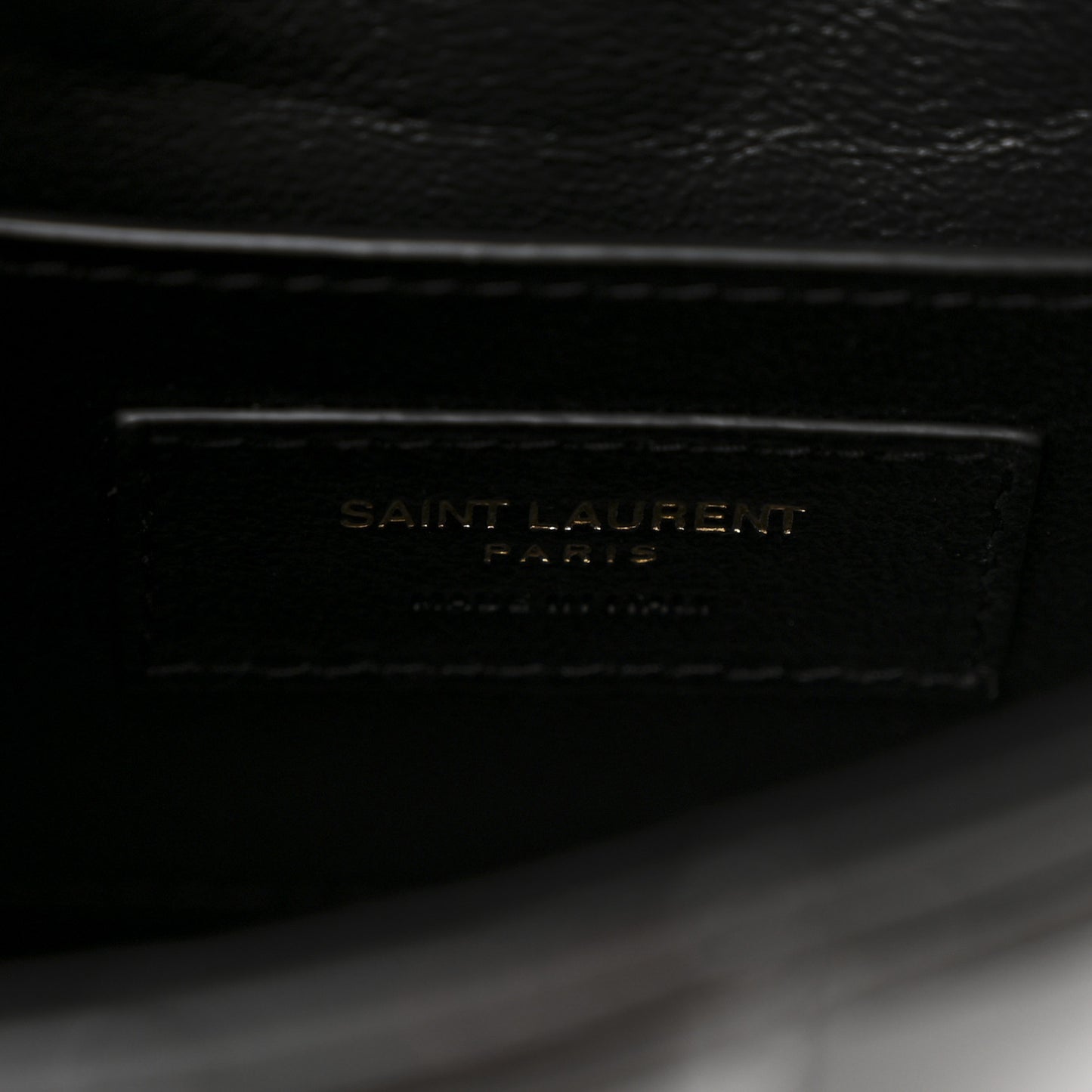 Patent Calfskin Matelasse Monogram Small Vicky Chain Bag Black