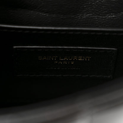 Saint Laurent Patent Calfskin Matelasse Monogram Small Vicky Chain Bag Black 5 of 9