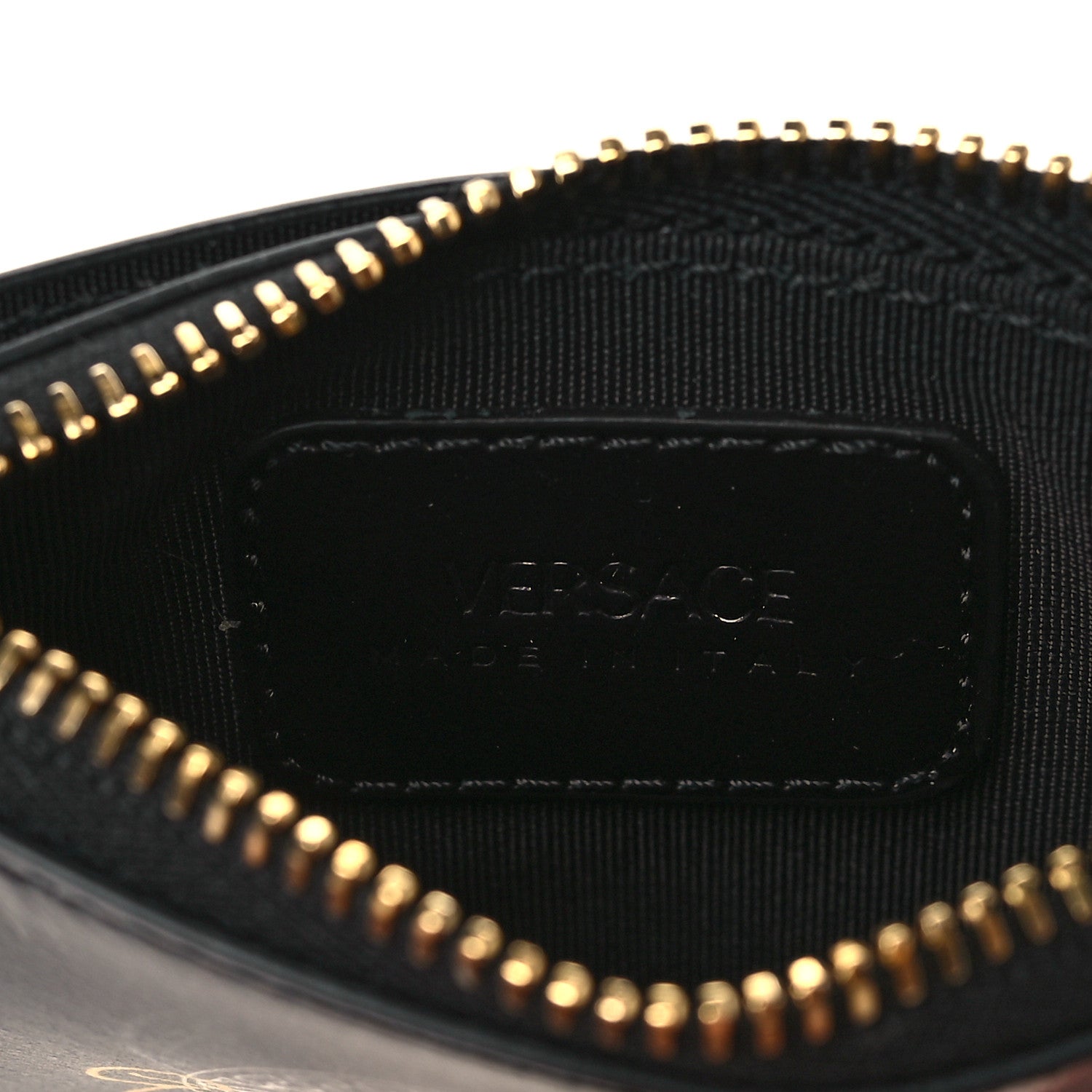 Versace Calfskin Logo Medusa Lanyard Wallet Black 6 of 6