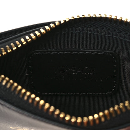 Versace Calfskin Logo Medusa Lanyard Wallet Black 6 of 6