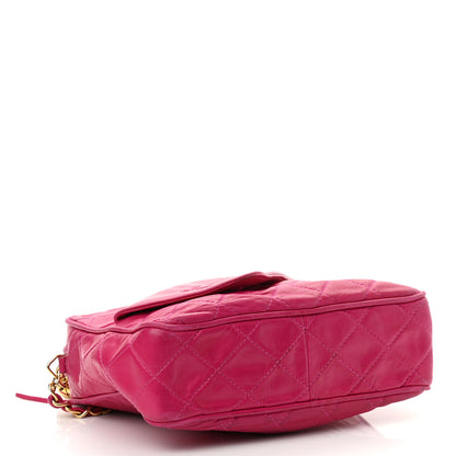 Chanel Lambskin Quilted Flap Tassel Camera Case Fuchsia 4 of 12