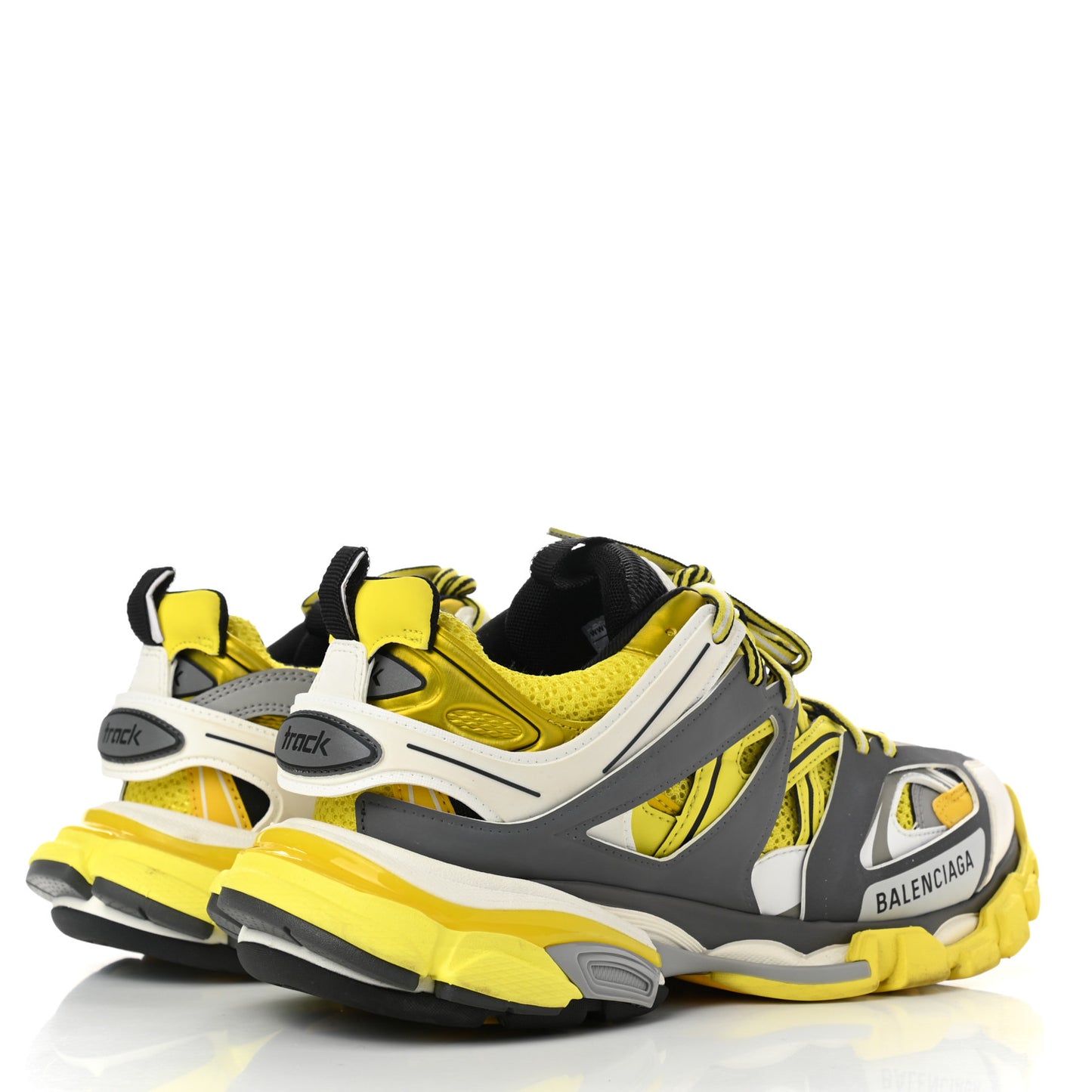 Mesh Nylon Womens Track Sneakers 39 Jaune Black White