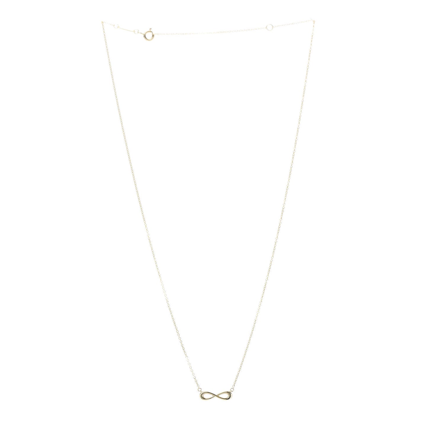 18K Yellow Gold Infinity Pendant Necklace