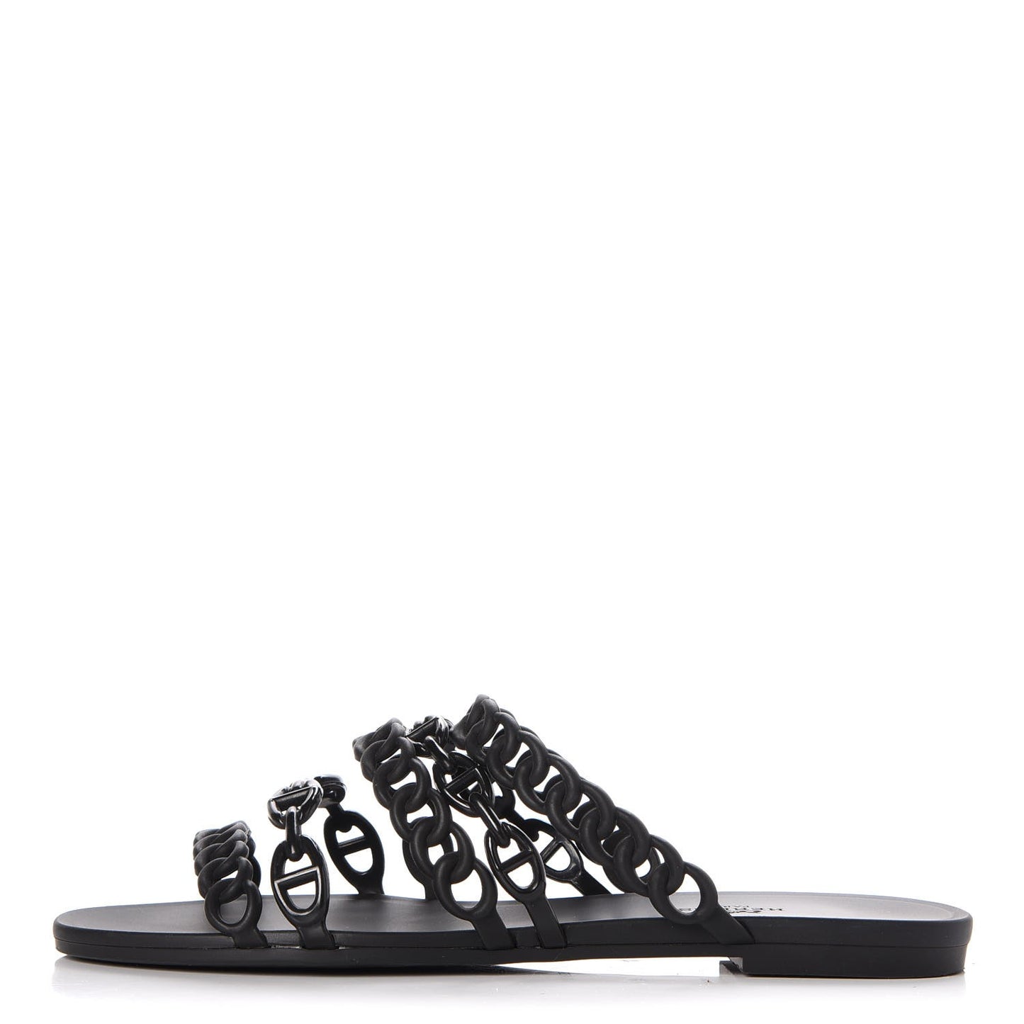 Rubber Chaine d'Ancre Nude Sandals 40 Black